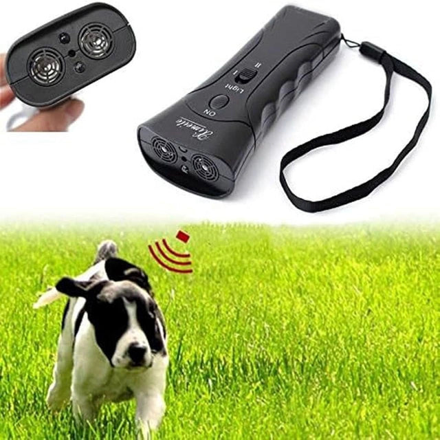 Ultrasonic Dog Chaser with LED Flashlight (Pack of 1)